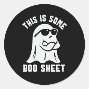 Dies ist ein Boo Sheet Ghost Niedlich Boo Ghost Ha Runder Aufkleber