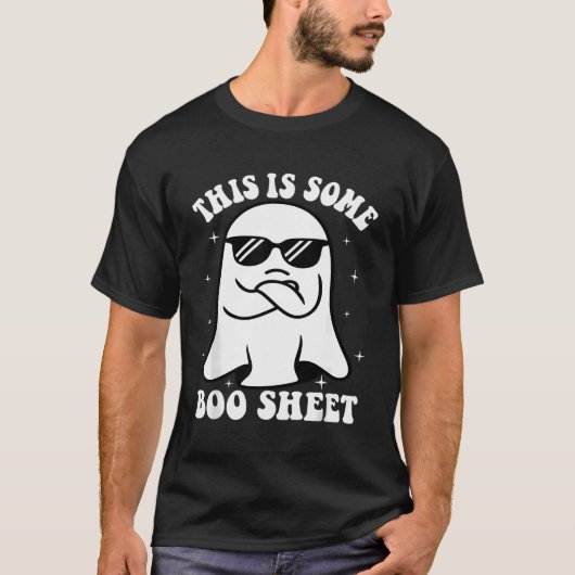 Dies ist ein Boo-Sheet Ghost Retro Halloween Costu T-Shirt (Vorderseite)