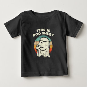 Dies ist ein Boo Sheet Ghost Retro Halloween-Kostü Baby T-shirt