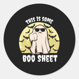 Dies ist ein boo-Sheet Halloween-Geist keine Zeit Runder Aufkleber