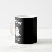 Dies ist ein boo-Sheet Halloween Ghost Fun Geschen Kaffeetasse (Vorderseite Links)