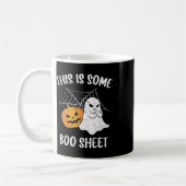 Dies ist ein boo-Sheet Halloween Ghost Fun Geschen Kaffeetasse (Links)