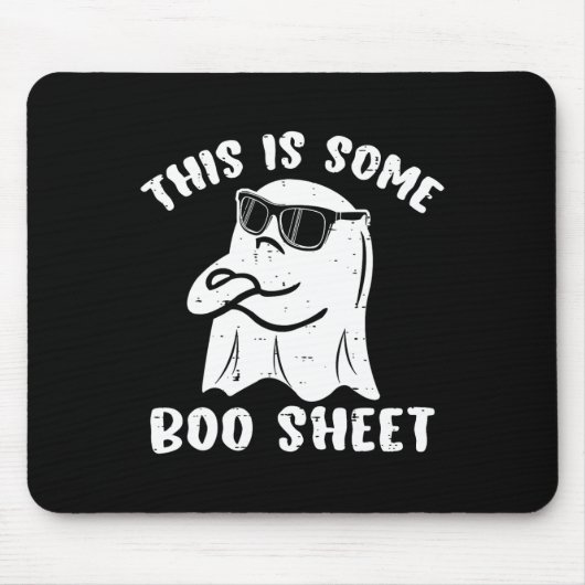 Dies ist ein Boo-Sheet Halloween Ghost Fun Geschen Mousepad (Vorne)