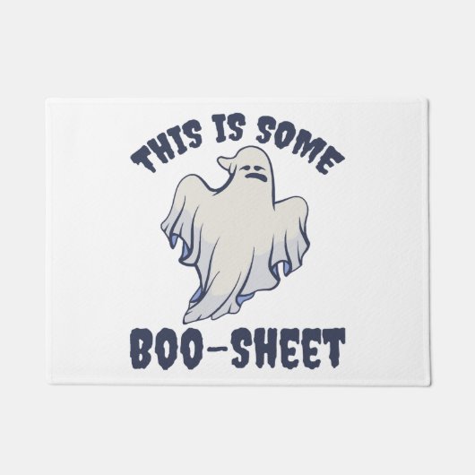 Dies ist ein Boo Sheet Sassy Ghost Fußmatte (Vorderseite)