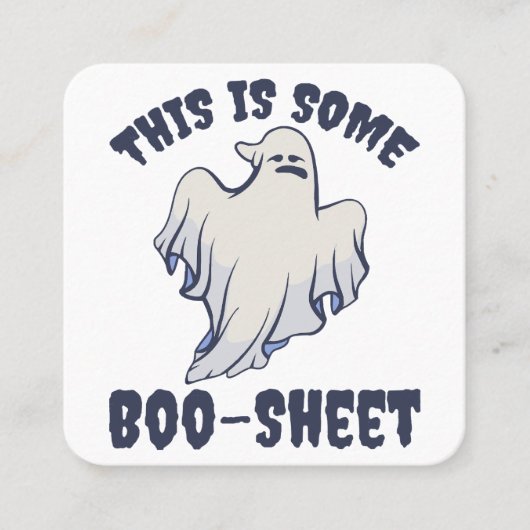 Dies ist ein Boo Sheet Sassy Ghost Quadratische Visitenkarte (Vorderseite)