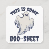 Dies ist ein Boo Sheet Sassy Ghost Quadratische Visitenkarte (Rückseite)