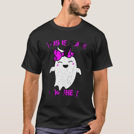 Dies ist ein Booblätter Spider Decke Ghost Spooky  T-Shirt (Vorderseite)