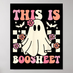 Dies ist ein Bootblatt Halloween Ghost Kostüm Retr Poster