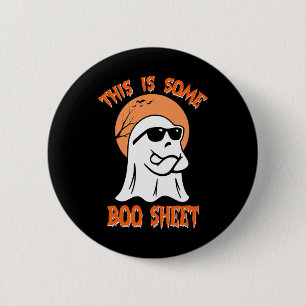 Dies ist ein Bootsheet Halloween Cooler Ghost-Spaß Button