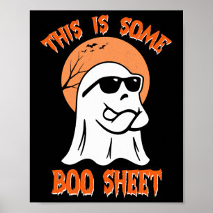 Dies ist ein Bootsheet Halloween Cooler Ghost-Spaß Poster