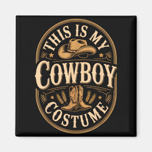 Dies ist ein Cowboy-Kostüm Vintage-Abzeichen Weste Magnet