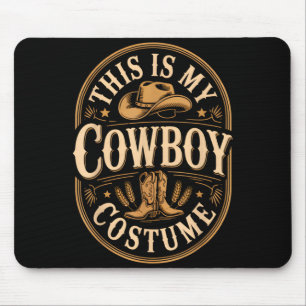 Dies ist ein Cowboy-Kostüm Vintage-Abzeichen Weste Mousepad