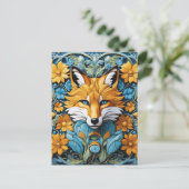 Dies ist ein ebonenfarbenes Fuchszentrum, das Postkarte (Stehend Vorderseite)