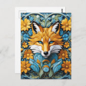 Dies ist ein ebonenfarbenes Fuchszentrum, das Postkarte (Vorne/Hinten)