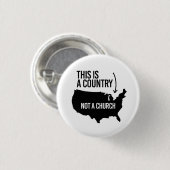 Dies ist ein Land, nicht eine Kirche Button (Vorne & Hinten)