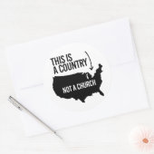 Dies ist ein Land, nicht eine Kirche Runder Aufkleber (Umschlag)