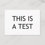 DIES IST EIN TEST VISITENKARTE (Vorderseite)