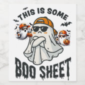 Dies ist ein wenig boo-Sheet Ghost sprichwörtlich Weinetikett (Einzelnes Label)