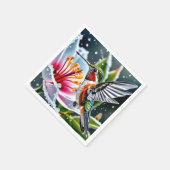 Dies ist ein wunderschöner mattierter Hibiskus hum Serviette (Ecke)