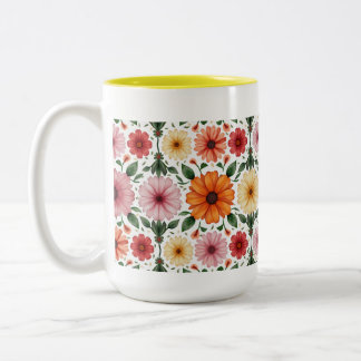 Dies ist eine Blume Design-Tasse Zweifarbige Tasse