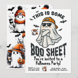 Dies ist eine Boo Sheet Ghost Spooky Einladung