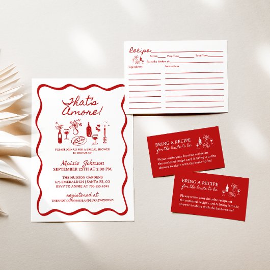 Dies ist eine Brautparty-Rezept-Karte Begleitkarte