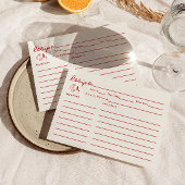 Dies ist eine Brautparty-Rezept-Karte Begleitkarte