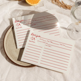 Dies ist eine Brautparty-Rezept-Karte Begleitkarte