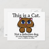 Dies ist eine Cat Postkarte (Vorne/Hinten)