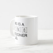 Dies ist eine Designer-Tasse Kaffeetasse (Vorderseite Links)
