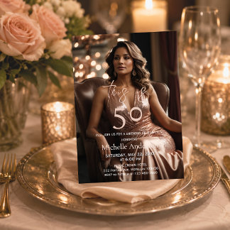 Dies ist eine elegante 50. Geburtstagseinladung Einladung