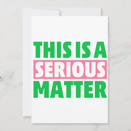 Dies ist eine ernste Angelegenheit 1908 AKA Einladung (Vorderseite)