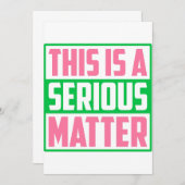 Dies ist eine ernsthafte Studentinnenverbindung AK Einladung (Vorne/Hinten)