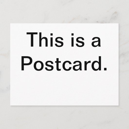 Dies ist eine Postkarte (Vorderseite)