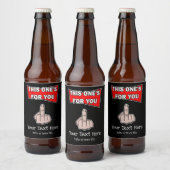 Dies ist für Sie Middle Finger Custom Bierflaschenetikett (Flaschen)