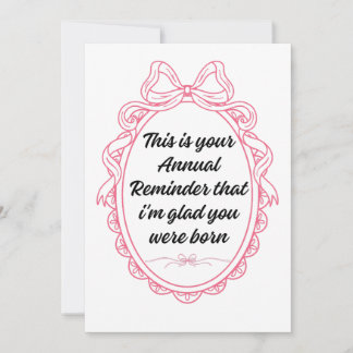 Dies ist Ihre jährliche Erinnerung daran, dass ich Einladung