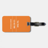 Dies ist Ihre (personalisierbare) Gepäckanhänger (Rückseite horizontal)