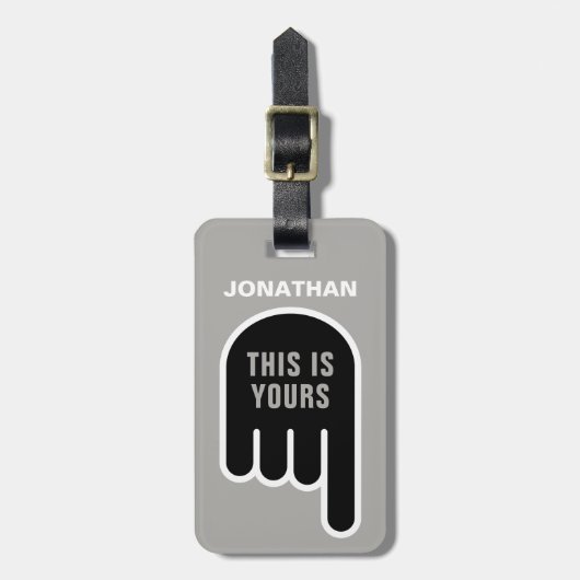 Dies ist Ihre (personalisierbare) Gepäckanhänger (Vorderseite vertikal)