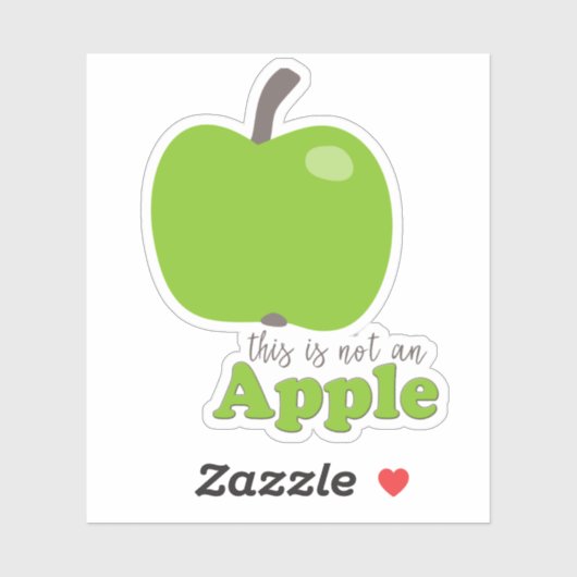 Dies ist kein Apple Funny Quoted Contour Aufkleber (Blatt)