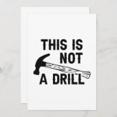 Dies ist kein Drill Dankeskarte (Vorne/Hinten)