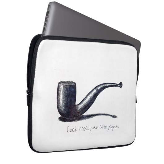 Dies ist kein Rohr - von Hand Gezeichnet Skizze Laptopschutzhülle (Vorne Rechts)