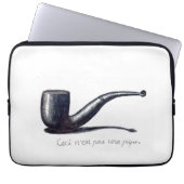 Dies ist kein Rohr - von Hand Gezeichnet Skizze Laptopschutzhülle (Vorderseite)