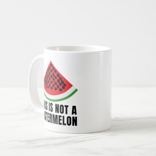 Dies ist kein Watermelon - ein palästinensischer F Kaffeetasse (Vorderseite Links)