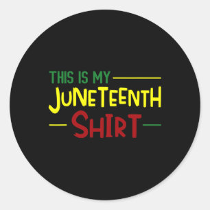 Dies ist mein 19. Shirt Unabhängigkeitstag Afrika Runder Aufkleber