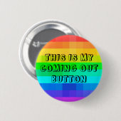 Dies ist mein Coming Out Button LGBTQ Gay Pride (Vorne & Hinten)