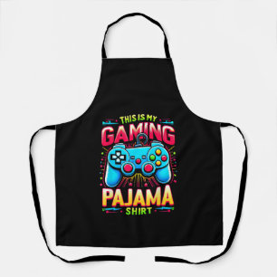 Dies ist mein Gaming-Pyjama-Shirt Gamepad Videospi Schürze