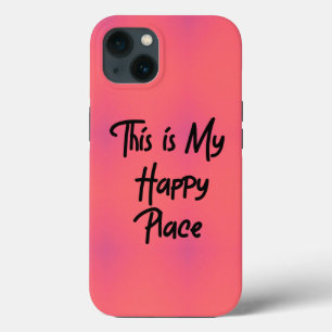 "Dies ist mein glücklicher Ort  Pink phrase / Lila Case-Mate iPhone Hülle