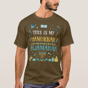 Dies ist mein Hanukkah Pajamakah Menorah Chanukah T-Shirt