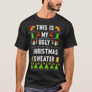 Dies ist mein hässlich Sweater Weihnachtsmuster Pi T-Shirt