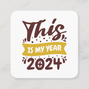 Dies ist mein Jahr 2024 Quadratische Visitenkarte